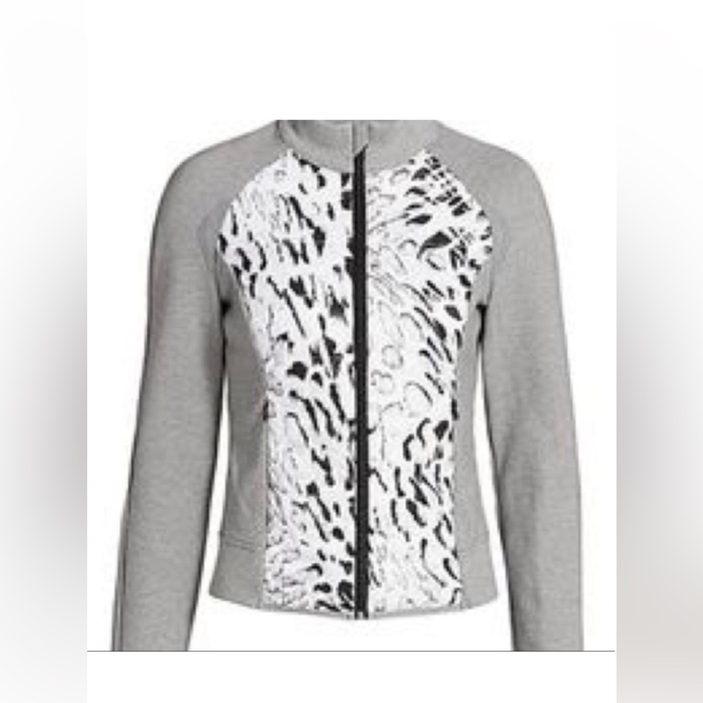 Blanc Noir vector thin down jacket in white/ grey Heather Size Medium